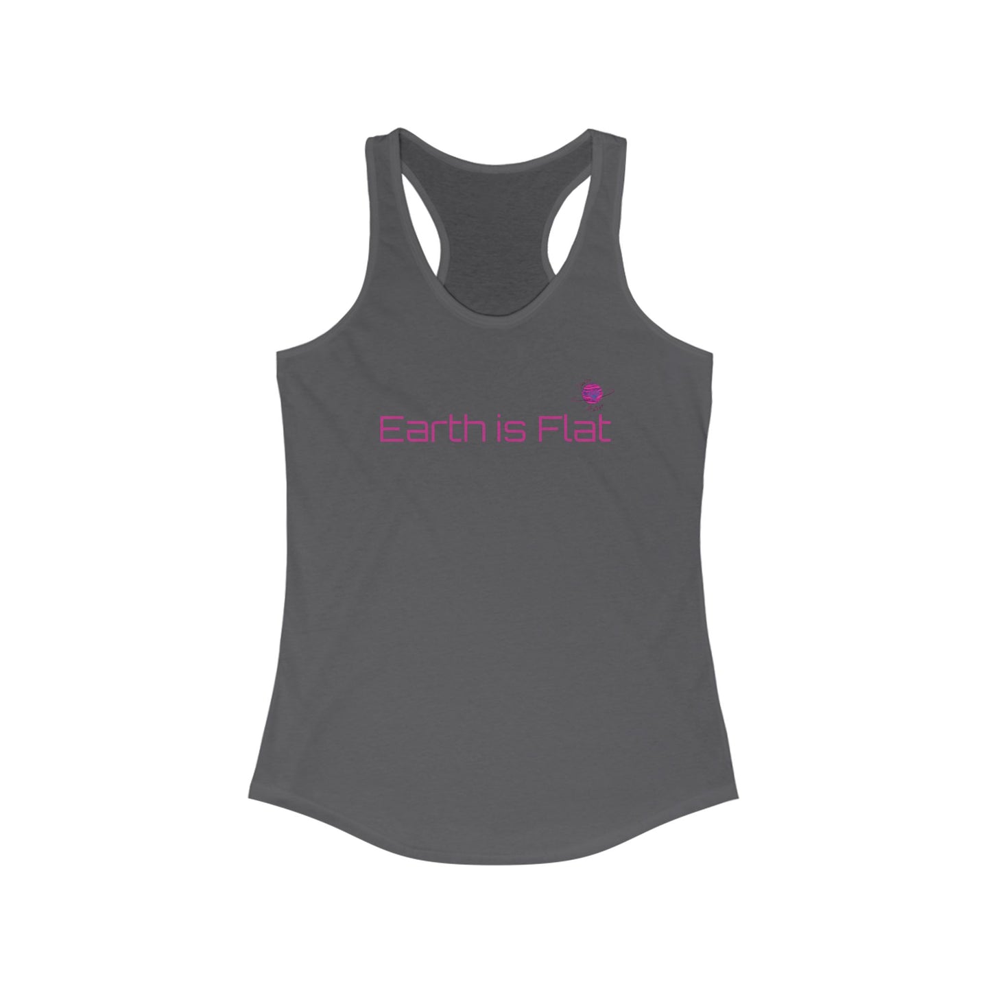 Earth is Flat Women's Racerback Tank Top - Fun & Comfy Summer Tee