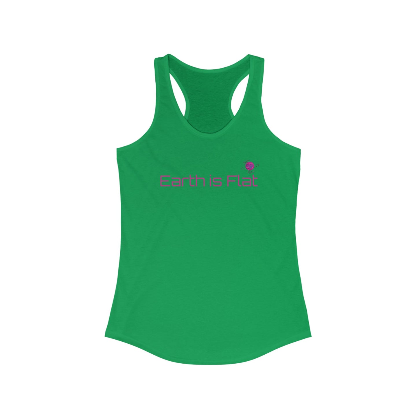Earth is Flat Women's Racerback Tank Top - Fun & Comfy Summer Tee