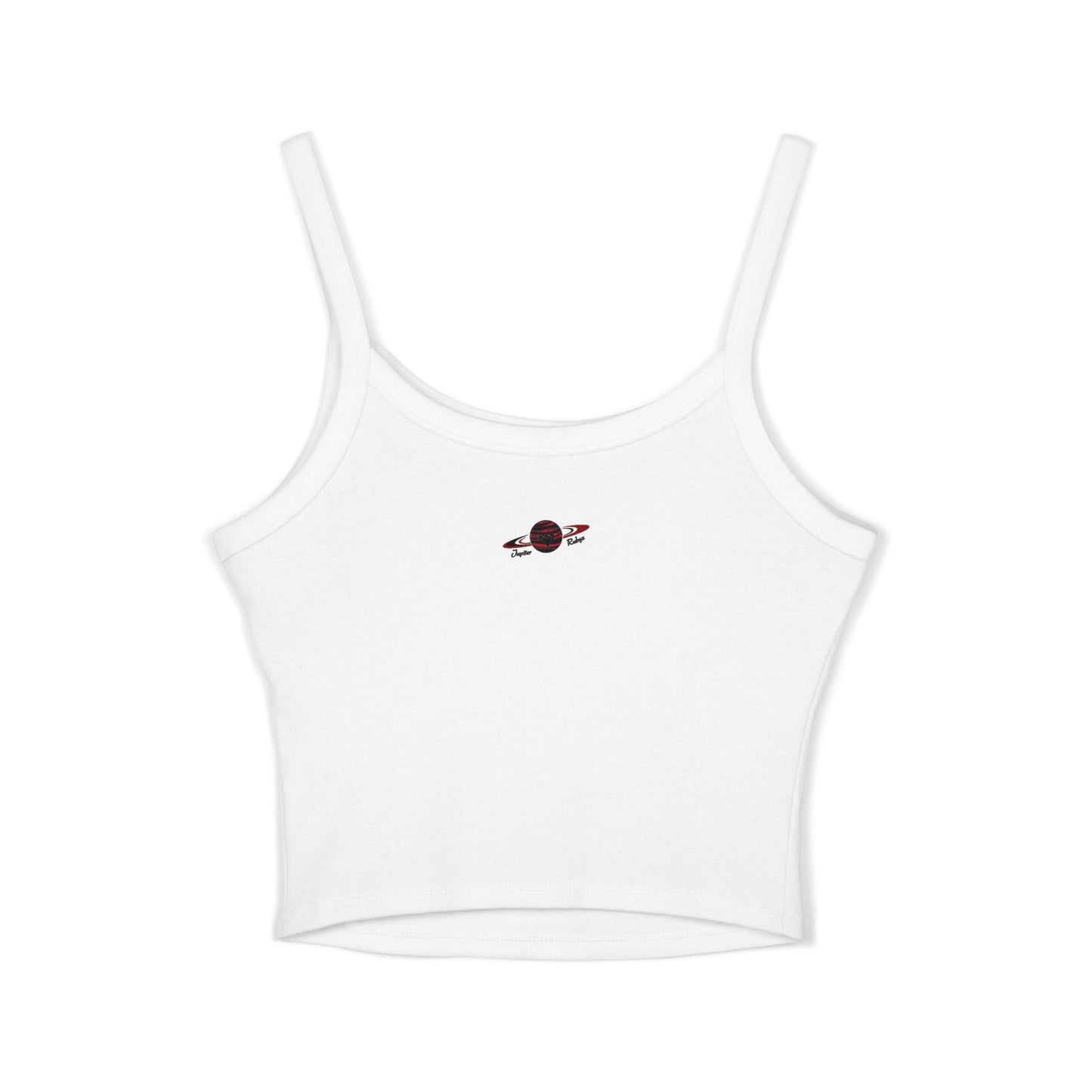 Trendy Women's Spaghetti Strap Tank Top - 'Earth is Flat' Graphic Design