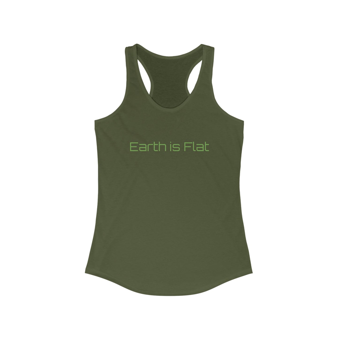 Earth is Flat Women's Racerback Tank Top - Fun & Comfy Summer Tee