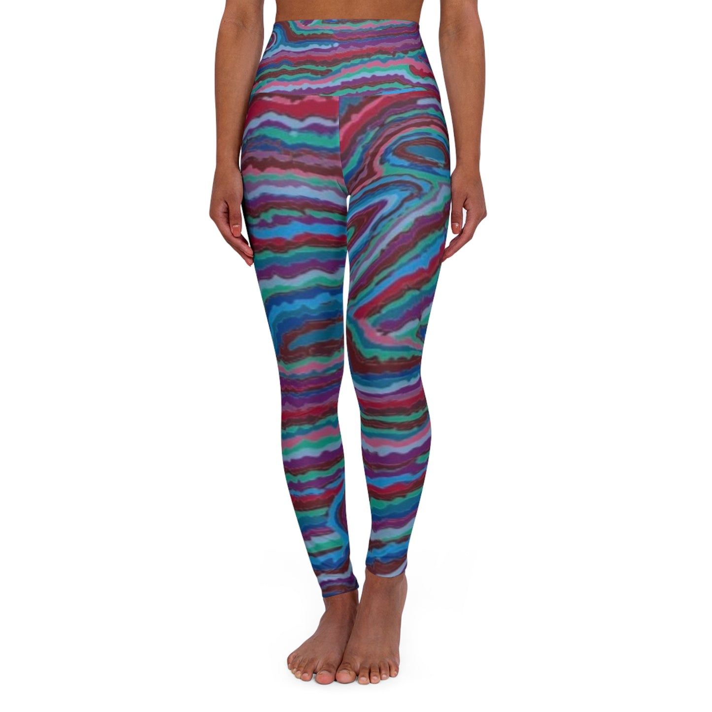 Jupiter Atmosphere High Waisted Yoga Leggings (AOP)