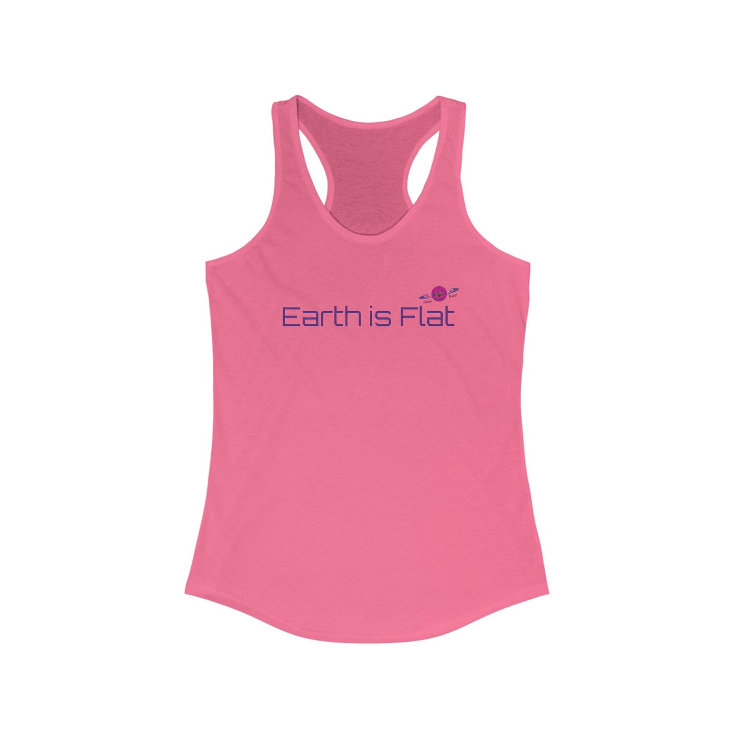 Earth is Flat Women's Racerback Tank Top - Fun & Comfy Summer Tee