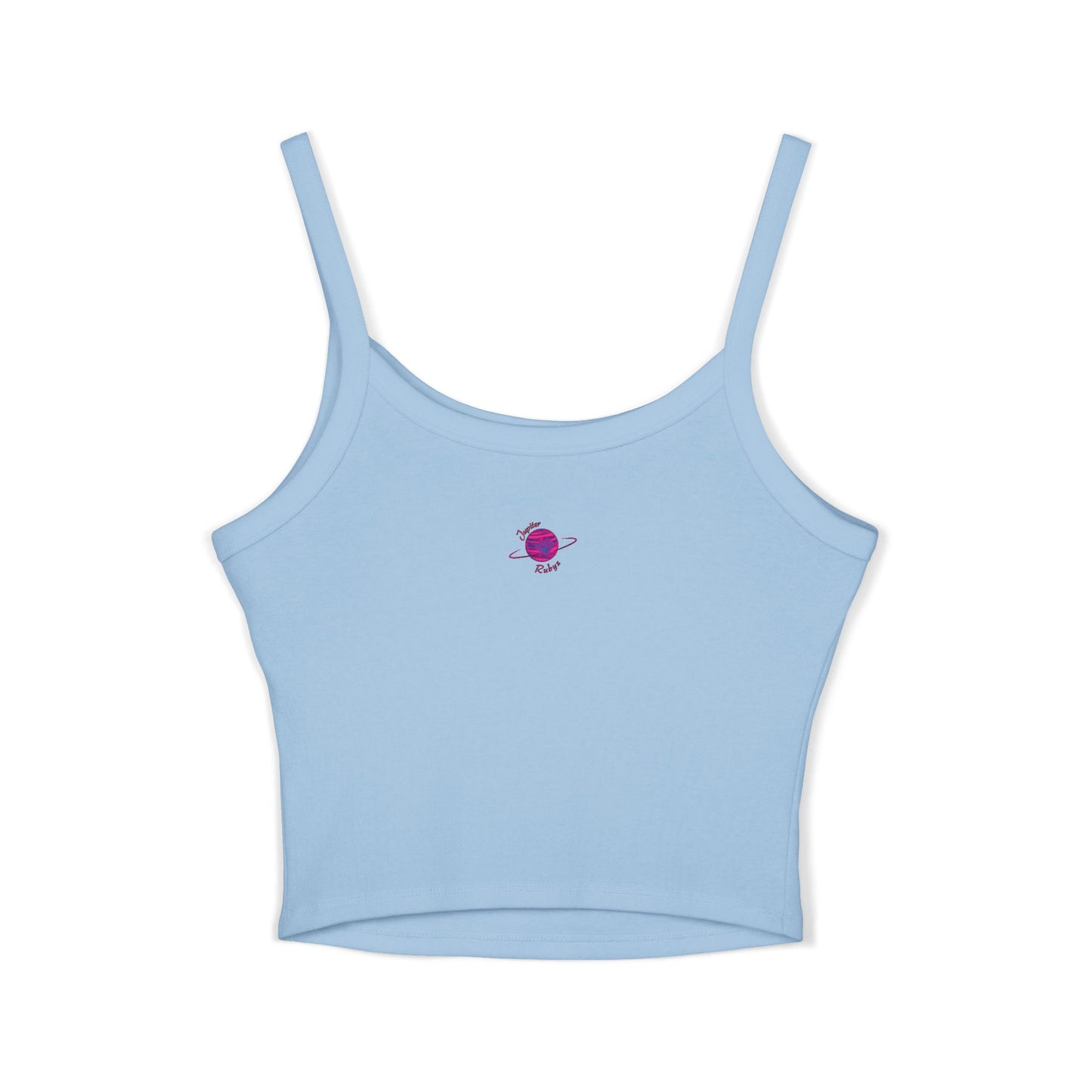 Trendy Women's Spaghetti Strap Tank Top - 'Earth is Flat' Graphic Design