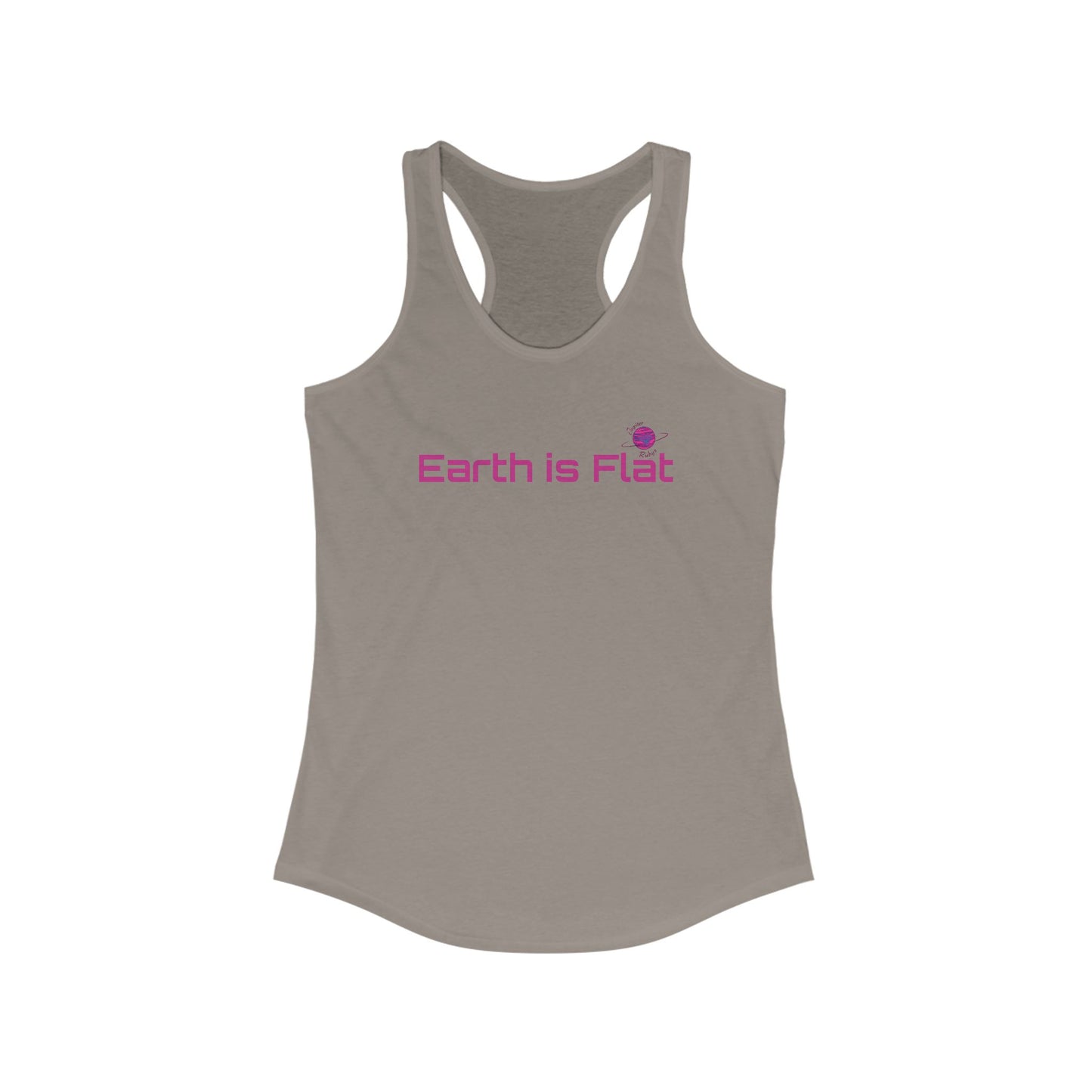 Earth is Flat Women's Racerback Tank Top - Fun & Comfy Summer Tee